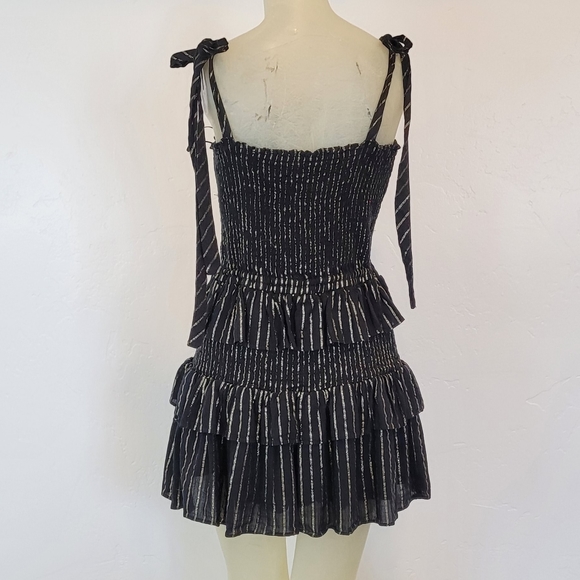 House of harlow black and gold smocked elastic dress - Picture 5 of 7